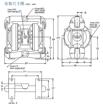 T2-WILDEN气动隔膜泵,T2-25mm(1)威尔顿隔膜