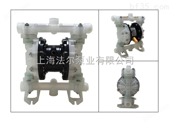 聚丙烯气动隔膜泵， QBY3-20型聚丙烯气动隔膜泵安装尺寸图