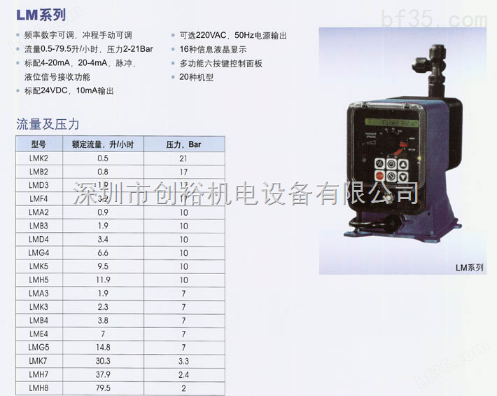 柏斯菲达电磁隔膜计量泵（LM系列）